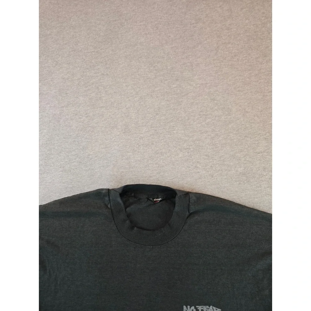 No Fear Graphic T-Shirt‎ Mens XL Faded Black Vintage 90s Single Stitch Logo